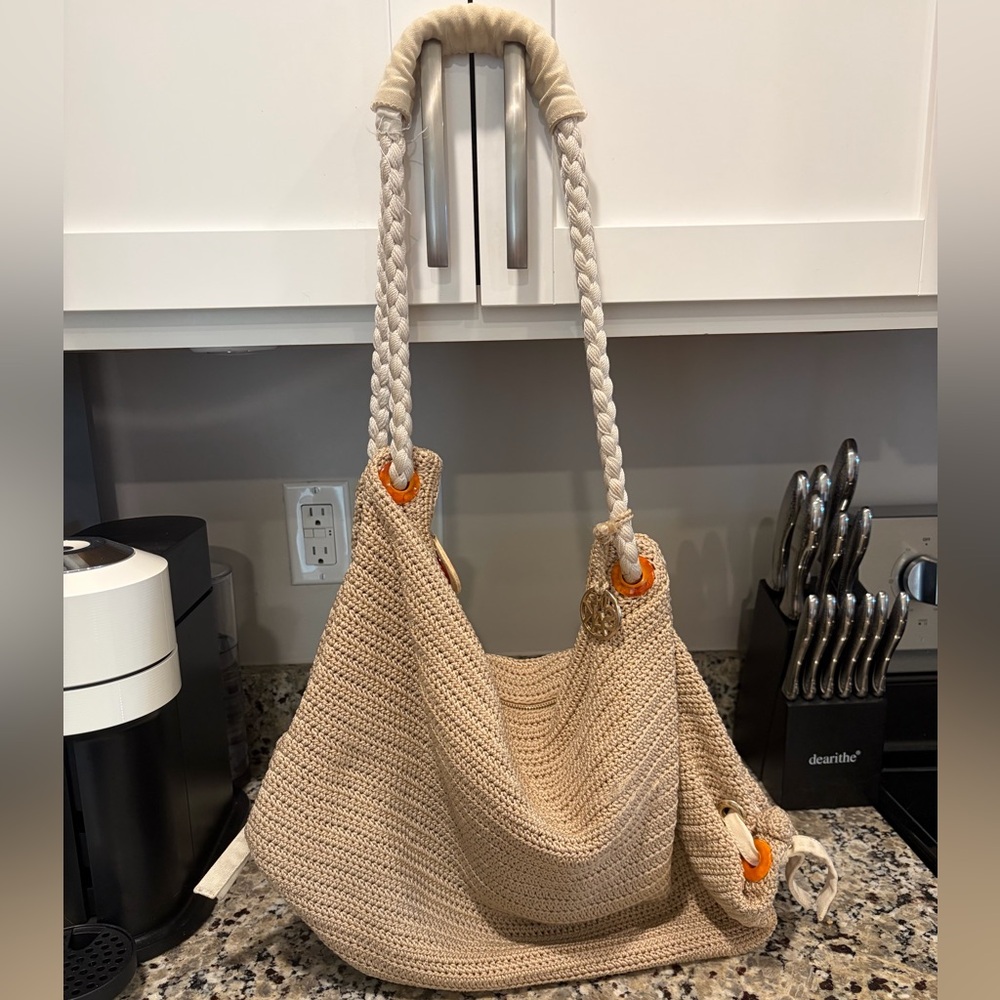 The Sak boho lightweight woven "slouchy" hobo bag/purse - Picture 3 of 14